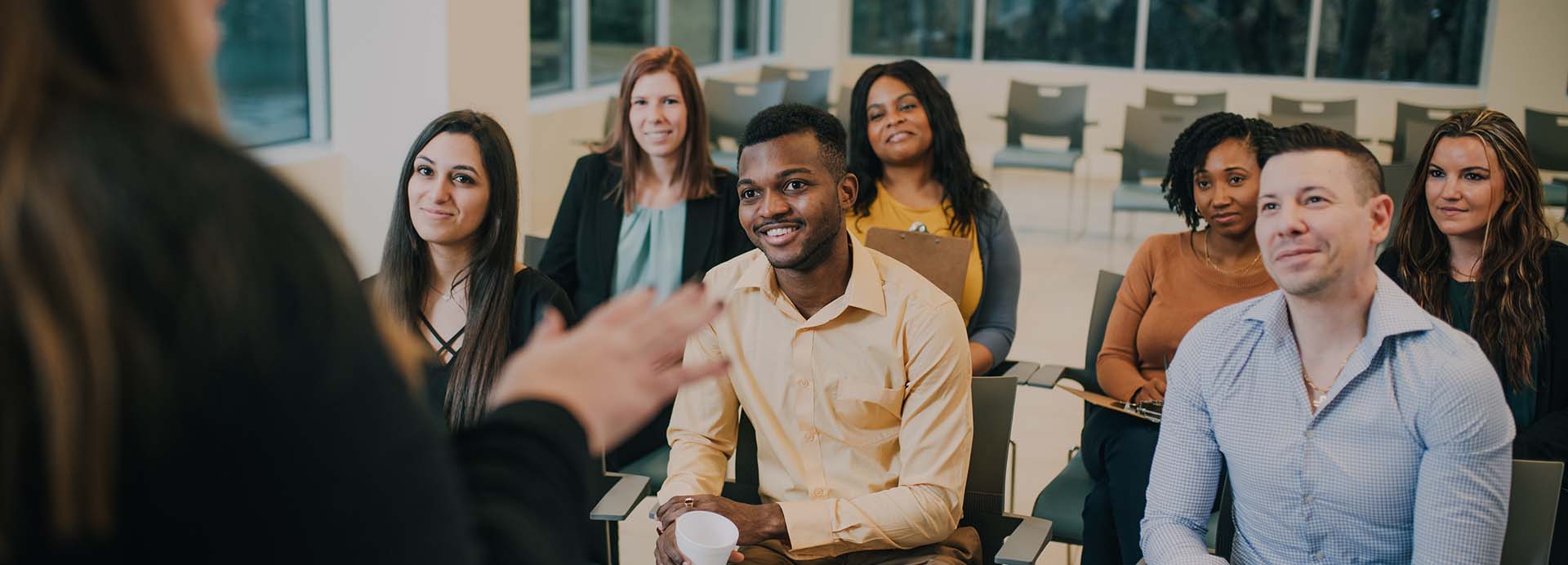 People attending a group event