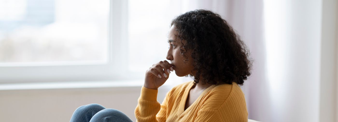 A woman wondering if she has depression at The Counseling Center at Roxbury-Succasunna